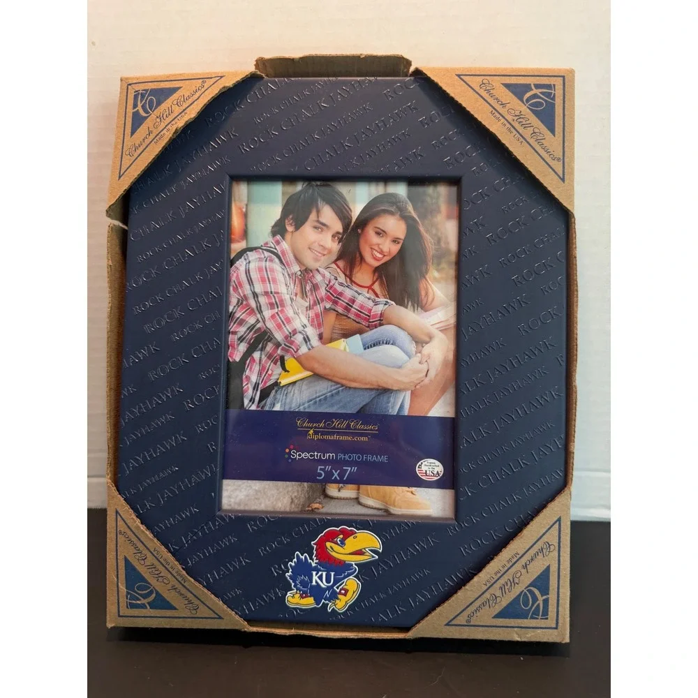 University of Kansas Jayhawks 5x7 Spectrum Photo Frame Navy